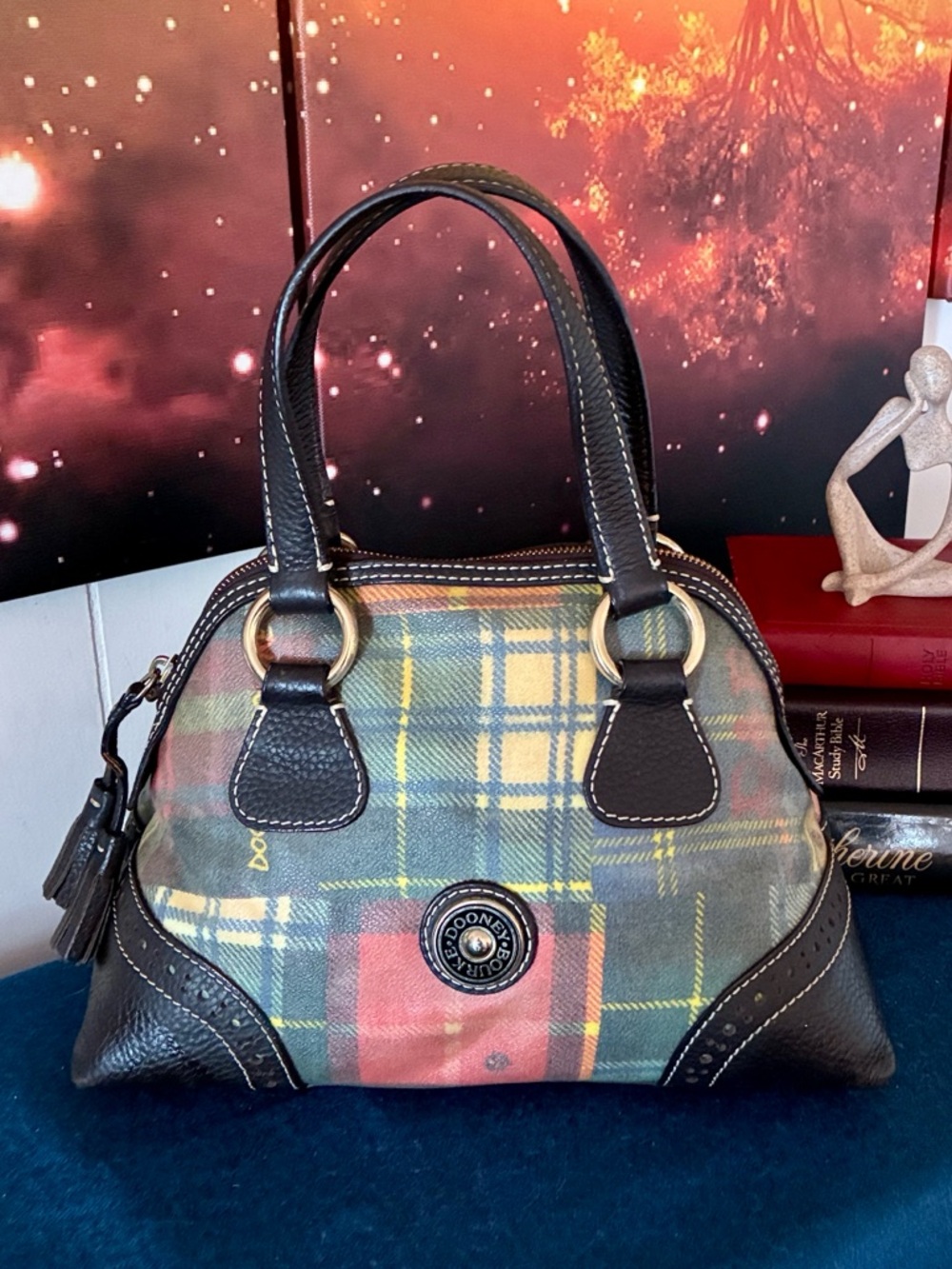 Dooney & Bourke Ladybug Plaid Satchel